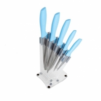 Set cutite 5 piese cu suport  albastru Anika, VIVO, LIGHT BLUE KNIFE