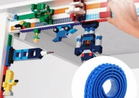 Banda adeziva de constructie pentru lego, albastru inchis, VIVO, EFG1080