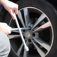 Cheie Goodyear pentru roti auto, tip cruce, capete hexagonale, metal, 17/19/21/23 mm, GY900110