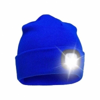 Caciula unisex cu LED reancarcabil, albastru, marime universala, Vivo BB-HL165