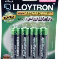 Baterii reancarcabile tip AA, 4 bucati, HR6/MN1500, capacitate 800mAh, Lloytron,B011
