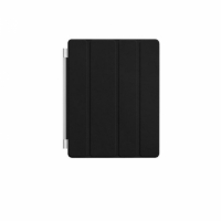 Carcasa de protectie Smart Case negru, pentru iPad 2 + 1 husa magnetica de culoare neagra si o folie de protectie iPad2