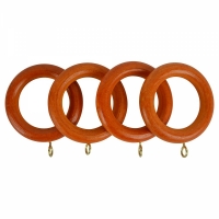 Galerie fixa din lemn masiv pentru perdele, cu accesorii incluse, 300 cm, grosime 28 mm, Teak, Vivo, G28/300T