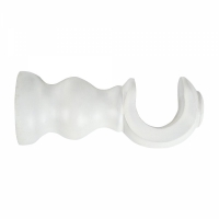 Galerie fixa din lemn masiv pentru perdele, cu accesorii incluse, 150 cm, grosime 28 mm,  Alb, Vivo, G28/150W