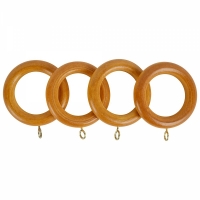 Galerie fixa din lemn masiv pentru perdele, cu accesorii incluse, 150 cm, grosime 28 mm, Stejar, Vivo, G28/150O