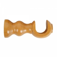 Galerie fixa din lemn masiv pentru perdele, cu accesorii incluse, 240 cm, grosime 28 mm, Stejar, Vivo, G28/240O