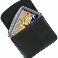 Husa protectie din piele, cu inchidere magnetica, pentru GPS, 14,5 x 9,5 x 3cm, negru, Vivo (cod: PORTOFEL)