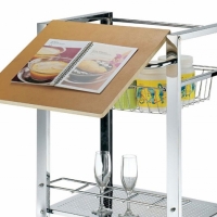 Carucior pentru servire din otel inoxodabil, 48 x 48 x 95.5 cm, KC24, Trolley