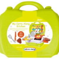 Bucatarie mini, pentru fetite, valiza portabila, 21 piese, My Carry Along Kitchen, XS-14071A