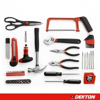 Dekton Set de scule 57 bucati, chei, surubelnite, cleste, burghiu, ferastrau DT65246