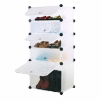 Dulap modular  cu 5 compartimente de depozitare, din plastic, 108cm x 50cm  x 37cm Alb, FH-AW8418-5
