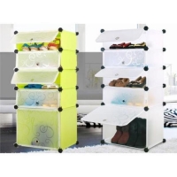 Dulap modular  cu 5 compartimente de depozitare, din plastic, 108cm x 50cm  x 37cm Alb, FH-AW8418-5