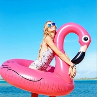Colac gonflabil pentru copii si adulti,  pink, diametru 90 cm, R05-0355 , Flamingo