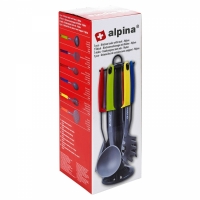 Set 7 ustensile cu suport rotativ pentru bucatarie, Alpina 22709