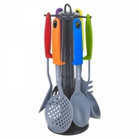Set 7 ustensile cu suport rotativ pentru bucatarie, Alpina 22709
