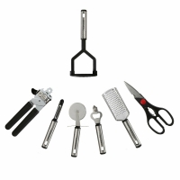 Set 42 ustensile de bucatarie din otel inoxidabil si plastic,  Vivo, VIV-UTEN-42PC