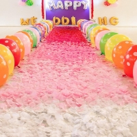 Petale trandafiri artificiale 100 bucati, Roz aprins