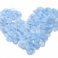 Petale trandafiri artificiale 100 bucati, Albastru deschis