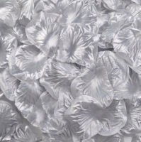 Petale trandafiri artificiale 100 bucati, Argintiu