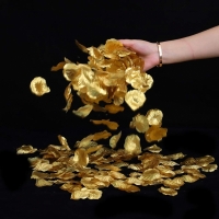 Petale trandafiri artificiale 100 bucati, Auriu