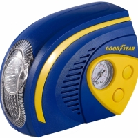 Compresor auto portabil cu indicator analogic, 2 in 1 cu lumina LED, 12V, 100PSI, Goodyear, GY900016