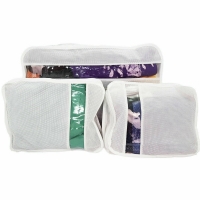 Set 3 accesorii de organizare bagaje, alb, Vivo, EFG1023