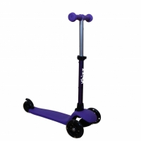 Trotineta cu trei roti pentru copii Mov Metalic, Iscoot Whizz Led