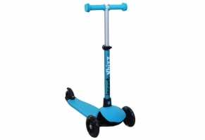 Trotineta cu trei roti pentru copii Albastru Metalic, Iscoot Whizz Led