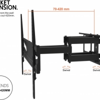 Suport tv negru 37-70 inch, VIVO, EPA52-466