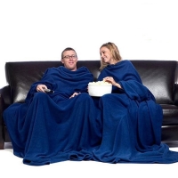 Patura cu Maneci, Moale si Calduroasa, din poliester, 170 x 130 cm, albastru, Vivo, cod: TOWELBEACH