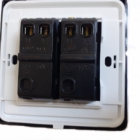 Set 3 bucati Comutator dublu Trendi Switch Piano Negru, 250V, 10A, SS3