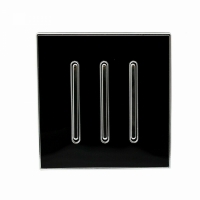 Set 2 bucati Comutator tripla Trendi Switch Piano Negru, 250V, 10A