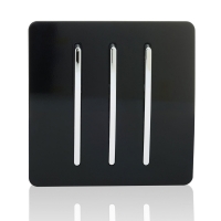 Set 2 bucati Comutator tripla Trendi Switch Piano Negru, 250V, 10A