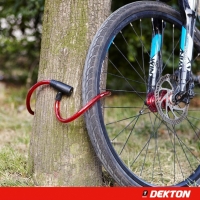 Lacat bicicleta Ø12  1M, cablu spiralat  din PVC cu 2 chei Dekton DT70335