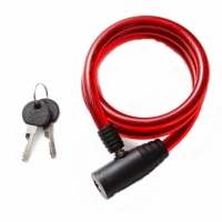 Lacat bicicleta Ø12  1M, cablu spiralat  din PVC cu 2 chei Dekton DT70335