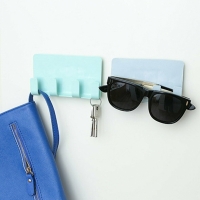 Suport de perete pentru telefonul mobil sau diverse obiecte mici, cu 4 carlige, Verde, EFG1315