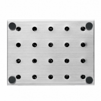 Sapuniera autoadeziva de perete, din otel inoxidabil, cu burete pentru absorbtia apei, 12 x 9 cm, Vivo, SD-01