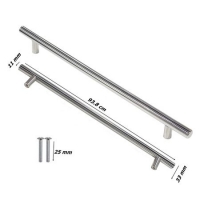 Maner din otel inoxidabil pentru mobilier, 93.8 cm, finisaj crom, Vivo, HYF-A176-93.8CM