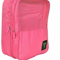 Geanta depozitare incaltaminte sau alte accesorii, roz, doua compartimente Vivo, EJ1206