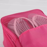 Geanta depozitare incaltaminte sau alte accesorii, roz, doua compartimente Vivo, EJ1206