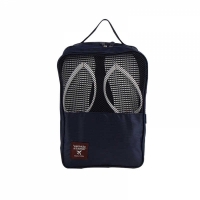 Geanta depozitare incaltaminte sau alte accesorii, albastru inchis, doua compartimente, 32 x 20 x 15 cm, Vivo, EJ1206