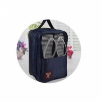 Geanta depozitare incaltaminte sau alte accesorii, albastru inchis, doua compartimente, 32 x 20 x 15 cm, Vivo, EJ1206
