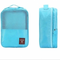 Geanta depozitare incaltaminte sau alte accesorii, albastru deschis, doua compartimente, 32 x 20 x 15 cm Vivo, EJ1206