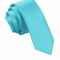 Cravata cu aspect matasos, turcoaz, 155 x 5 cm, Vivo, CRV1