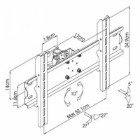 Suport tv  LCD  Plasma de perete  23-40 inch, Negru VIVO CMW180