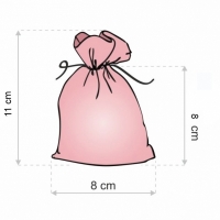 Saculeti organza, 8x11 cm, 25 bucati, Gold , OBAGMEDIUM