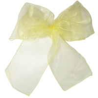 Fundita organza 25 bucati, 20 cm x 2.8 m, Yellow, OCHAIR
