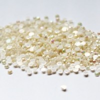 Pietre acrilice decorative, 5mm, 25 g, AB Ivory, Vivo