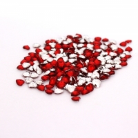 Pietre acrilice decorative, in forma de inima, 6 mm, 35 g, Red Heart, Vivo