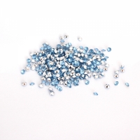 Set pietre acrilice decorative, diamant, doua marimi, 4.5 mm si 2.5 mm, 75 g, Light Blue, Vivo